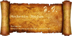 Hochrein Ibolya névjegykártya