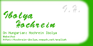 ibolya hochrein business card